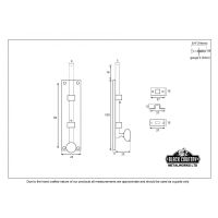 4" Universal Straight Bolt Dimensions 