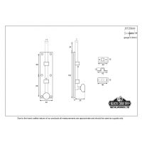 Universal Straight Bolt 6" Dimensions 