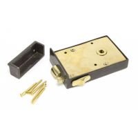 Right Hand Bathroom Latch Iron with Brass Mechanism