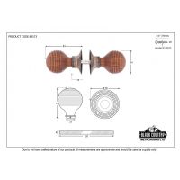 Rosewood & Antique Brass Door Knob Set