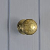 Antique Brass Door Knob with Beehive Design 