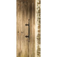 Iron Rope Pull Handle on Oak Door 