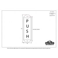 Antique Pewter "Push" Sign Antique Pewter "Push" Sign