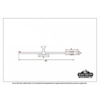 Adjustable Sliding Window Stay - Dimensions 