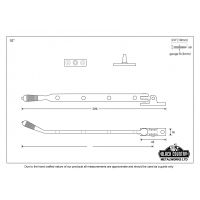 Aged Brass Reeded Window Stay Dimensions 