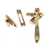 Reeded Window Fastener - Lockable Aged Brass