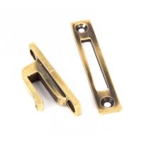 Reeded Window Fastener - Lockable Aged Brass