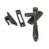 Reeded Window Fastener - Lockable Aged Bronze 