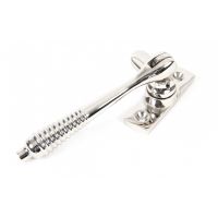 Reeded Window Fastener - Lockable Polished Nickel