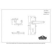 Scrolled Lever Lock Dimensions Scrolled Lever Lock Dimensions