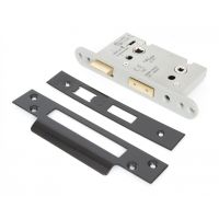 Stainless Steel Heavy Duty Bathroom Mortice Lock - Black 2.5" Stainless Steel Heavy Duty Bathroom Mortice Lock - Black 2.5"