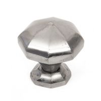 Cast Iron Octagonal Cabinet Knob - 32mm