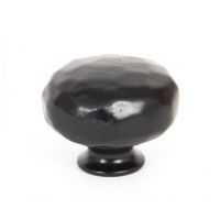 Black Hammered Steel Cabinet Knob - 38mm