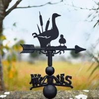 Duck and Duckling Weathervane Created From Iron Duck and Duckling Weathervane Created From Iron