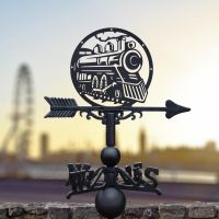 Steam Train Weathervane in Situ