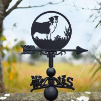 Weathervane with Border Collie Motif Weathervane with Border Collie Motif