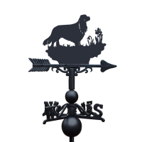 Cavalier King Charles Spaniel Weathervane on White Background Cavalier King Charles Spaniel Weathervane on White Background