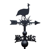 Guinea Fowl Weathervane on White Background Guinea Fowl Weathervane on White Background