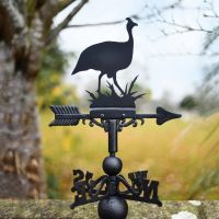 Guinea Fowl Weathervane in Garden Guinea Fowl Weathervane in Garden