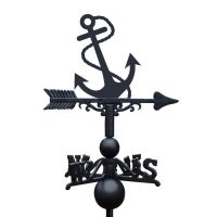Anchor Weathervane on White Background