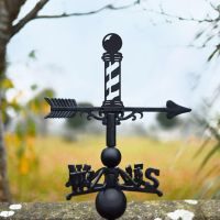 Weathervane with Barber"s Pole Design Weathervane with Barber"s Pole Design