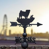 "Pug" Weathervane in Cityscape  "Pug" Weathervane in Cityscape
