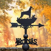 Weathervane with Dobermann Design  Weathervane with Dobermann Design