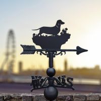 Black Dachshund Weathervane