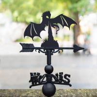 Fire Breathing Dragon Weathervane in Black 