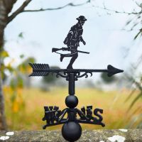 Running Solider Weathervane in Garden 