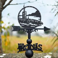 Submarine Weathervane on Background