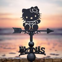 Kitty Weathervane Outdoors