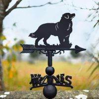 Black Weathervane with Bernese Mountain Dog 