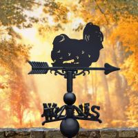 Black Weathervane with Shih-Tzu 