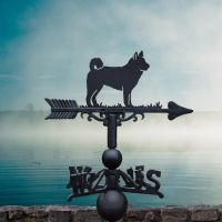 Black Weathervane with Norwegian Ekhound Design