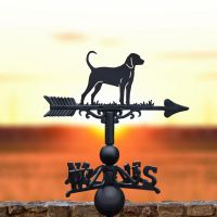 Black & Tan Coonhound Dog Weathervane in Black 
