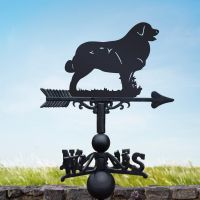 Black Weathervane with Leonberger Design Black Weathervane with Leonberger Design