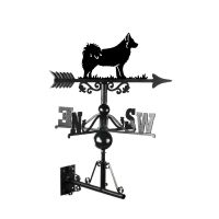 Icelandic Sheepdog Weathervane on White Background Icelandic Sheepdog Weathervane on White Background
