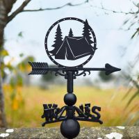 Camping Weathervane in Black 