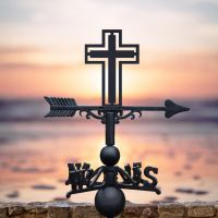 Weathervane with Cross Design Weathervane with Cross Design