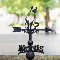 Siamese Cat Weathervane in Black  Siamese Cat Weathervane in Black