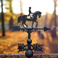 Black Weathervane with Dressage Horse Design Topper Black Weathervane with Dressage Horse Design Topper