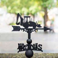 Weathervane with Construction Digger Design Topper 