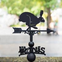 Black Running Hare Weathervane 