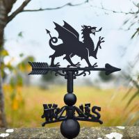 Welsh Dragon Weathervane in Garden Welsh Dragon Weathervane in Garden