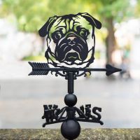 Pug Weathervane in Black 