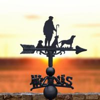 "Game Season" - Three Labradors Weathervane in Black 