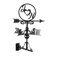 Love Heart Initial Weathervane created from Iron Love Heart Initial Weathervane created from Iron