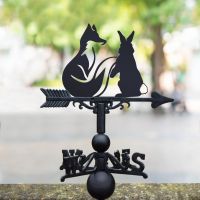 Fox & Rabbit Weathervane in Black  Fox & Rabbit Weathervane in Black