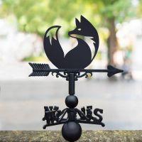 Simplistic Fox Weathervane in Black 